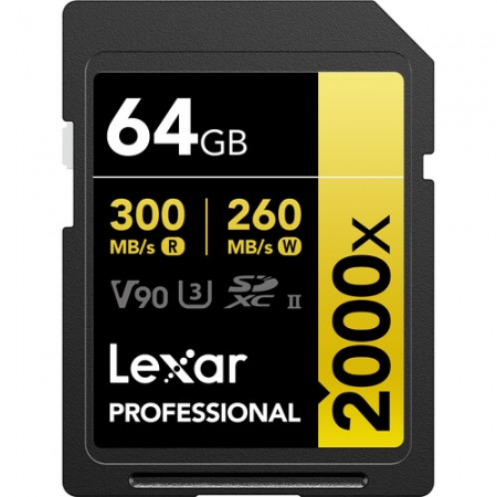 Lexar 64GB Professional 2000x UHS-II SDXC